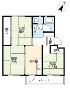 UR江南【2階】の間取り
