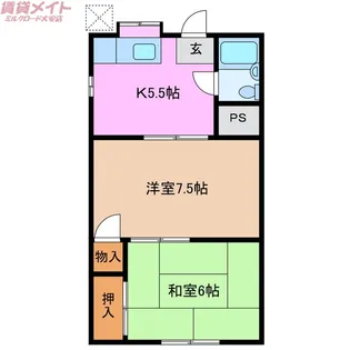 レジデンス北代【1階】の間取り