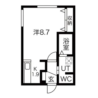 grandir北大前【4階】の間取り