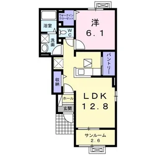 アルドール矢来A【1階】の間取り