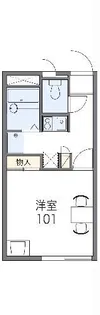 レオパレスリヴァージュオカベ【2階】の間取り