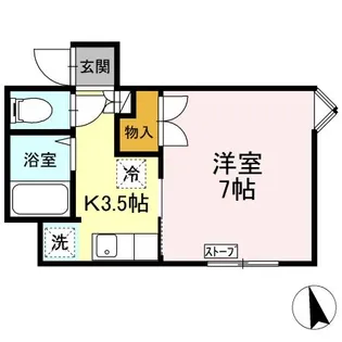 メイユール北都【2階】の間取り