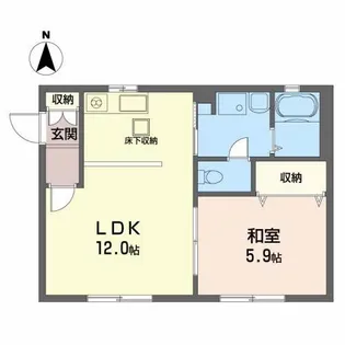 ルミエールコートIV【1階】の間取り