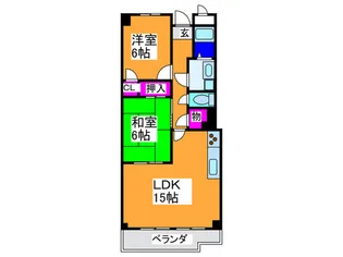 グレース西之町【4階】の間取り