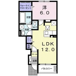 ル・メリディアンG【1階】の間取り