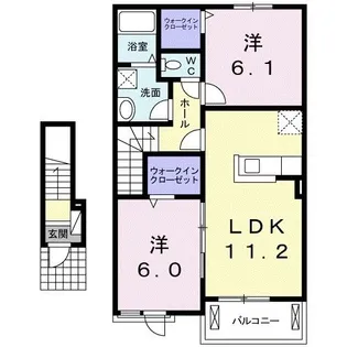 ファミール ful ful A【2階】の間取り