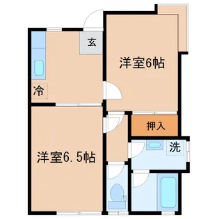 中村西根アパートII【2階】の間取り
