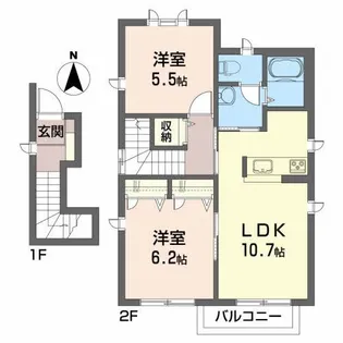 ミックハウス B【2階】の間取り