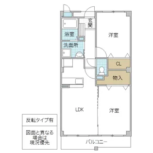 ペアガーデン・リア【2階】の間取り