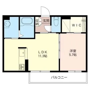 CROWN HILL B【1階】の間取り