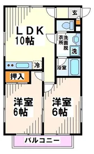 クリオコート西府II【1階】の間取り