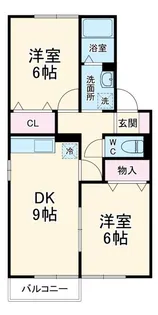 ルピナK・S B【1階】の間取り