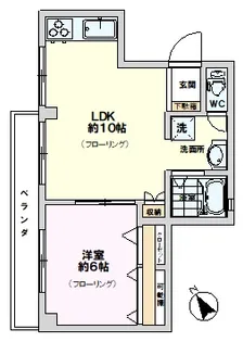 ミナセハイム【1階】の間取り