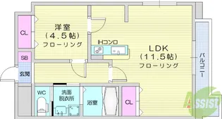新田東レジデンス【2階】の間取り