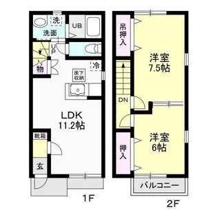 ガーデンハイツ高萩 Aの間取り