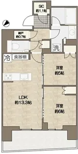 HARUMI FLAG SUN VILLAGE B棟【11階】の間取り