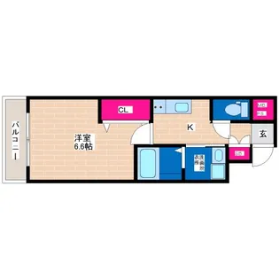 LALUCE南巽【2階】の間取り