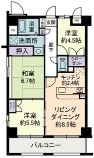 イーストヴィレッジ【6階】の間取り