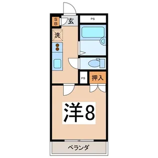 コーポラスきたむら【3階】の間取り