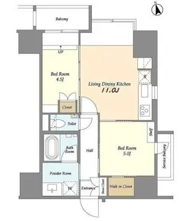 HF上野レジデンスEAST【4階】の間取り