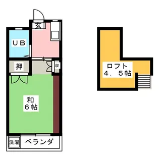 足立光コーポ【2階】の間取り