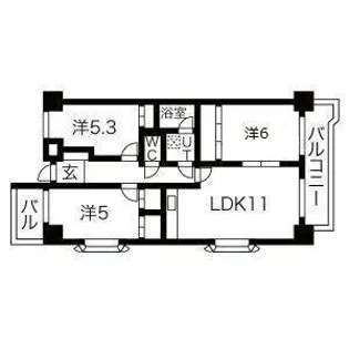 エルパティオ滝ノ水【2階】の間取り