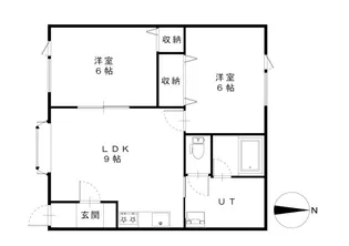 ほくしん西館【1階】の間取り