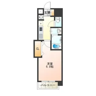 Luxe難波西III【7階】の間取り