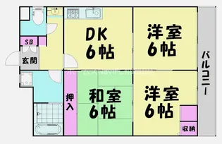 YP東松江【4階】の間取り