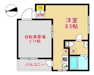 ガレット藤崎南【3階】の間取り
