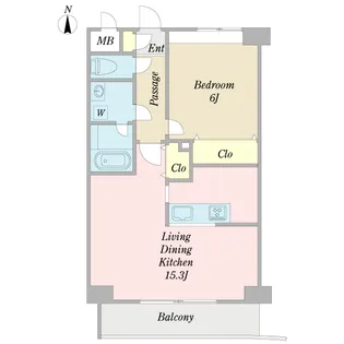 エスポワール六町【5階】の間取り