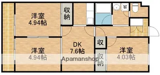 ファミーユ安座【1階】の間取り