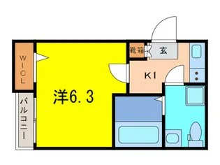 ロワジール宝塚【2階】の間取り