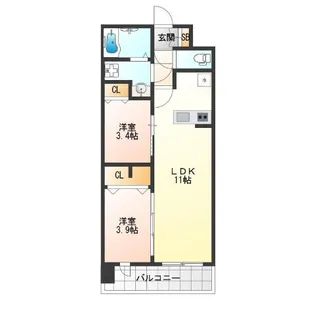 ATLAS加賀屋【5階】の間取り