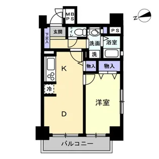 セザールスカイタワー銀座東【6階】の間取り