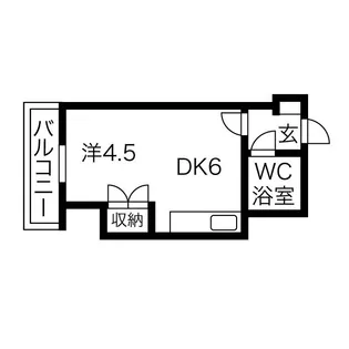 藤井ビル菊水I【6階】の間取り