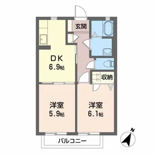 プログレス A棟【2階】の間取り