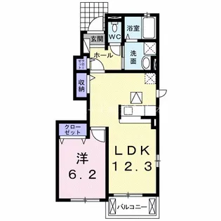 ルミエール三方原I【1階】の間取り