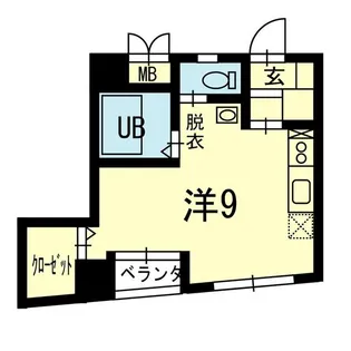 ライズ古城堀端【3階】の間取り
