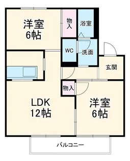 コーポトータスC【2階】の間取り