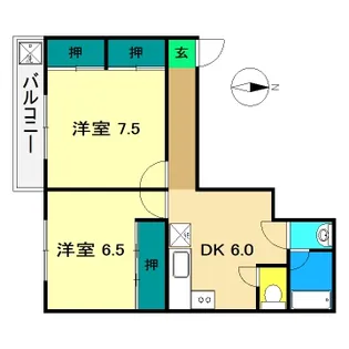 ジュエル谷内【2階】の間取り