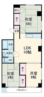 ハイライフみのり台【3階】の間取り