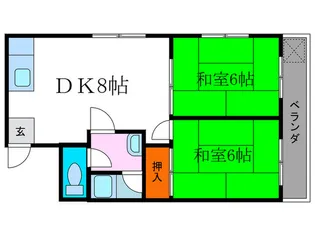 コーポ京洛【2階】の間取り
