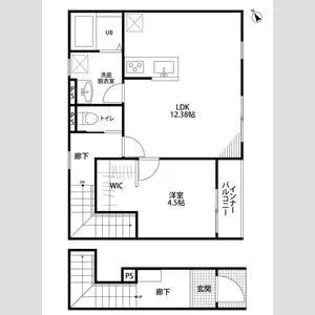 リーブルファイン小貝須【1階】の間取り