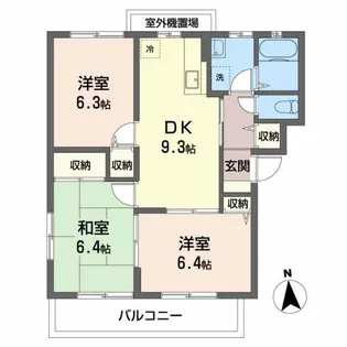ヴィラージュ帆立 C棟【1階】の間取り
