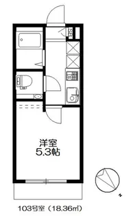 M`Sフラット【1階】の間取り