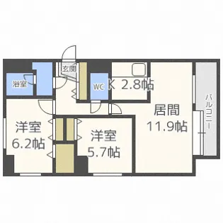 エスタシオンイカワIII【2階】の間取り