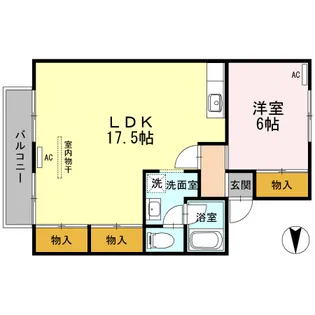 セジュール住吉II【1階】の間取り