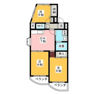 サンキャッスルII【3階】の間取り