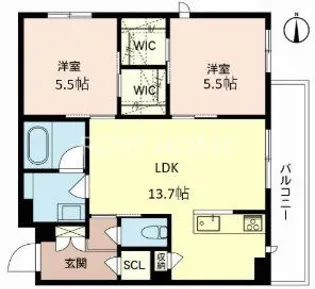 メゾンドプレズィール【2階】の間取り